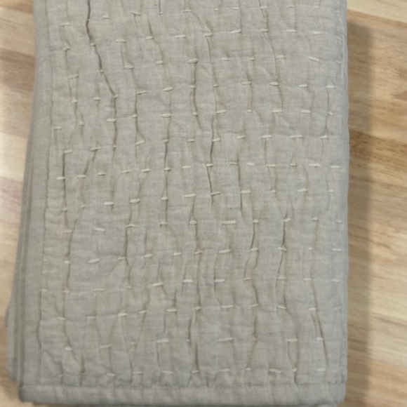 NWOT QUINCE European Linen Cotton Stitch Sham Set Of 2 Standard Natural 2869 - Picture 7 of 8